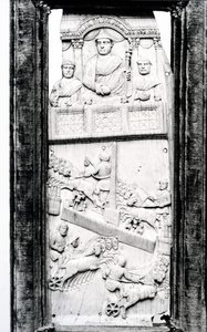 叶子从Lampadii diptych，c.355 AD 作者 小说